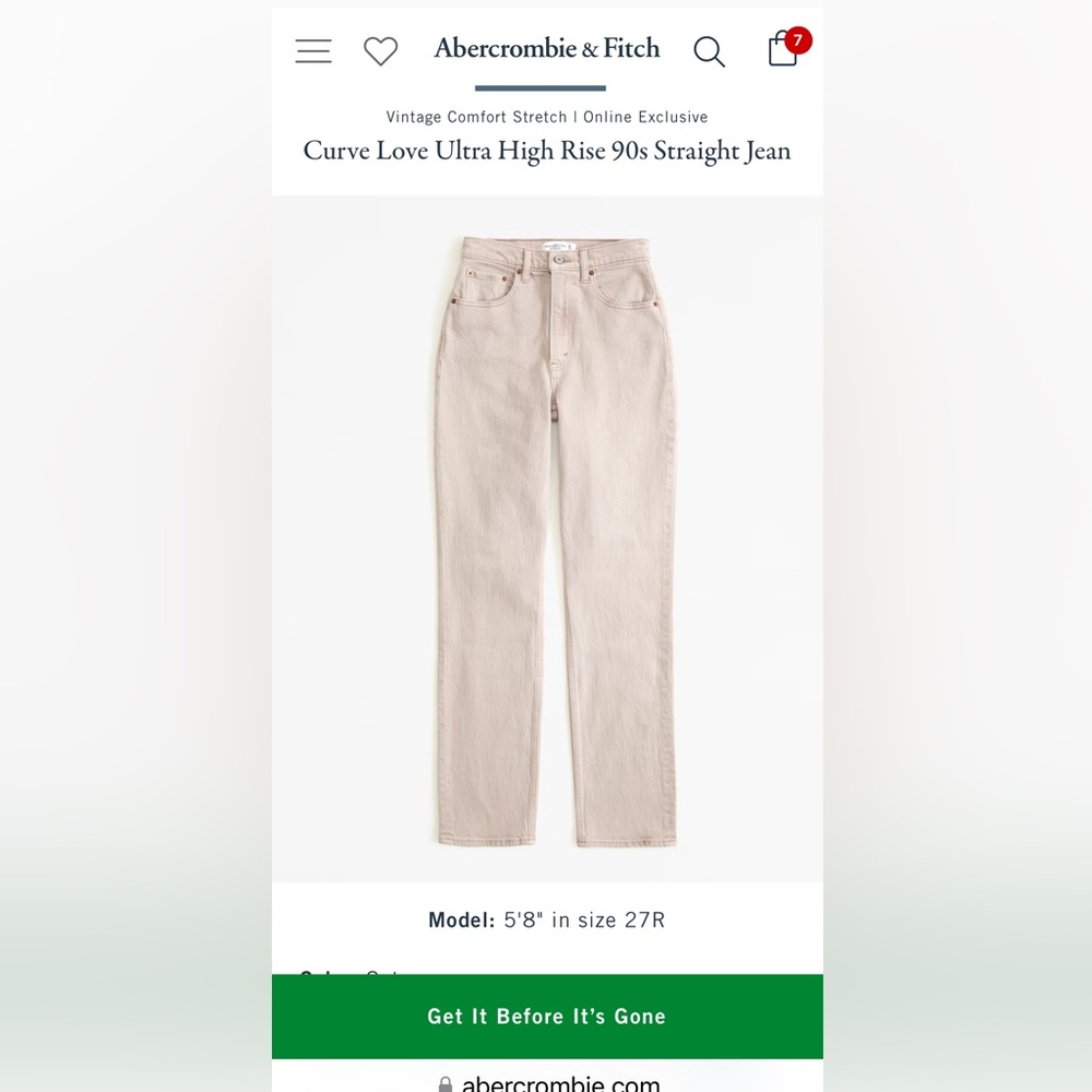 Abercrombie 90s straight jeans